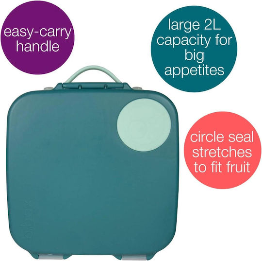 B.Box Lunchbox Plastic Kids' Food Container 2lt Green