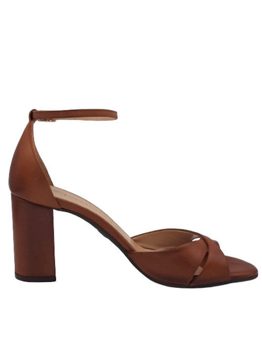 Mourtzi Anatomic Leather Women's Sandals Tabac Brown