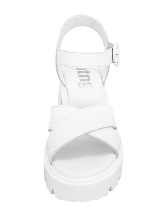 Leder Sandalen Weiß