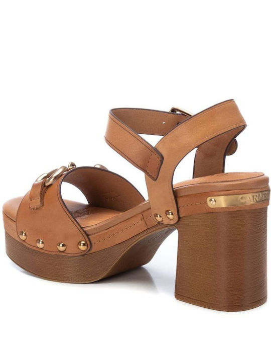 Carmela Footwear Leather Women's Sandals Tabac Brown