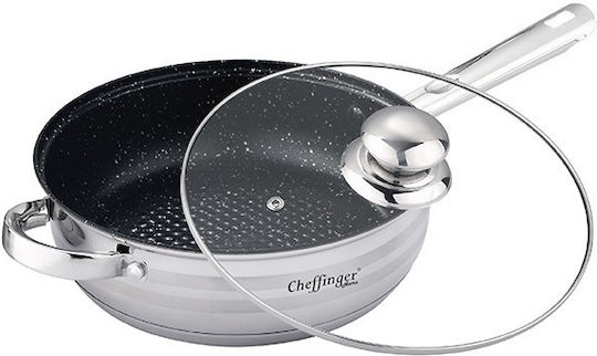 Cheffinger Muhler Kochgeschirr-Set aus Rostfreiem Stahl Silber 6-tlg