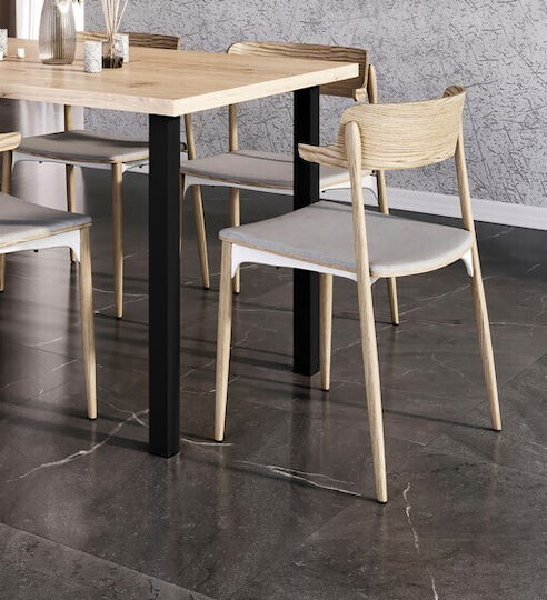 Finetto Metallic Furniture Leg Suitable for Table / Coffee Table / Office 50x50x71cm Black