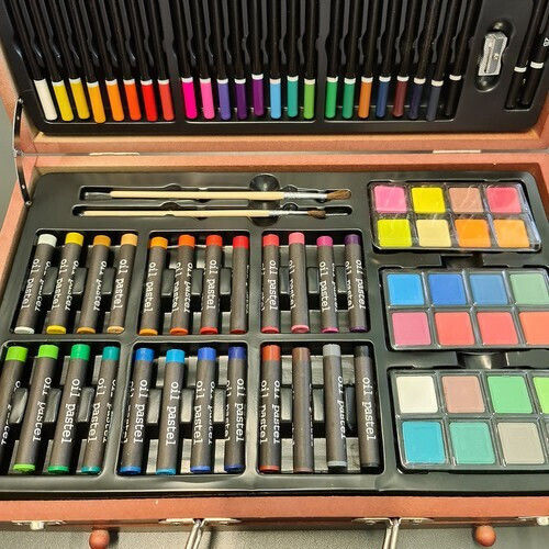 Maaleo Painting Set in Case Wooden 38x23.5cm 128pcs