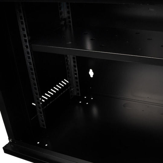 Spacer Стенен Рак Шкаф 9U 45x45x45 см Черен