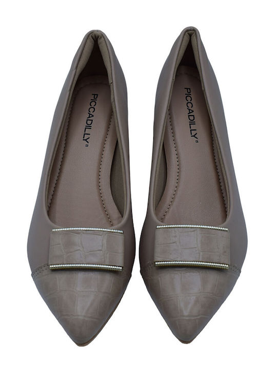 Piccadilly Pumps mit flachem Absatz Beige