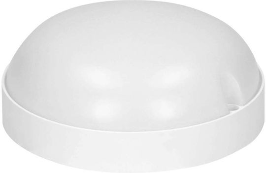 Adviti Επιτοίχια Εξωτερική Πλαφονιέρα LED IP65 12W με Φυσικό Λευκό Φως
