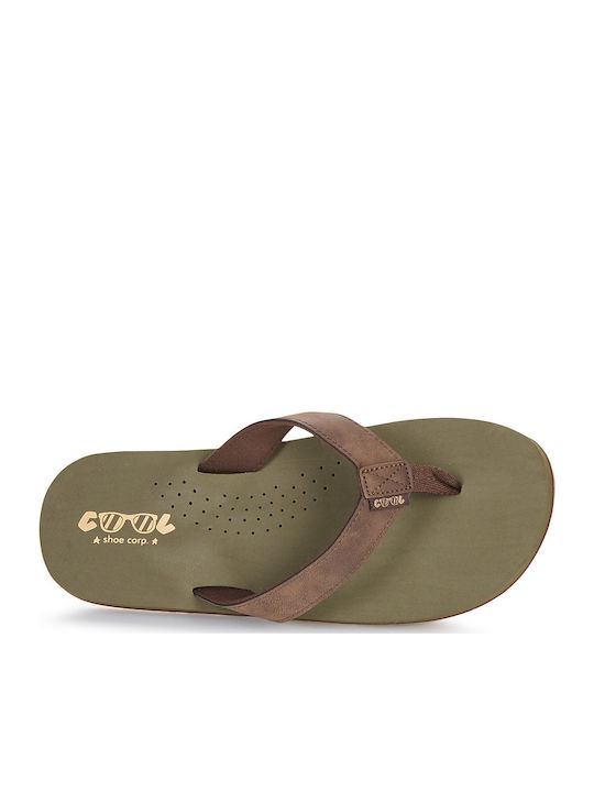 Herren Flip Flops Khaki