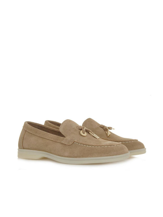 Alessandra Bruni Women's Loafers in Beige Color