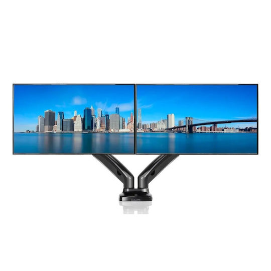 Art UM-116 Επιτραπέζια Βάση για 2 Οθόνες έως 27" με Βραχίονα