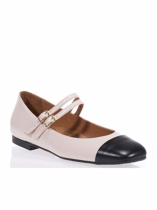 Lederne Damen Ballerinas in Schwarz Farbe