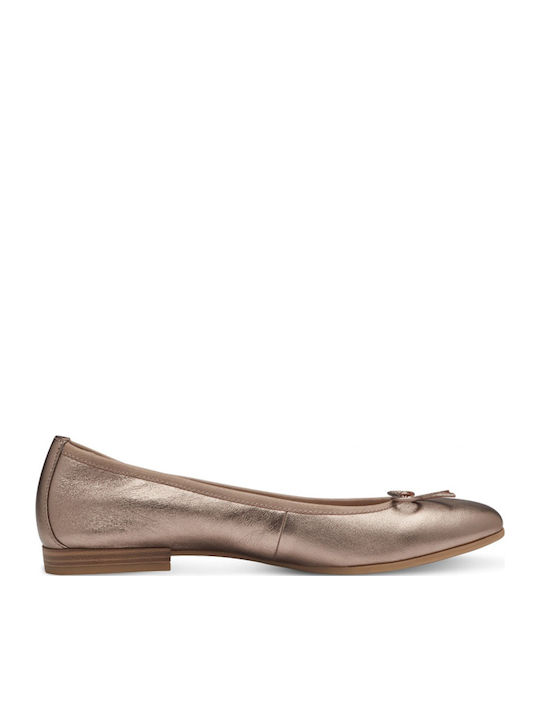 Leather Ballerinas Copper
