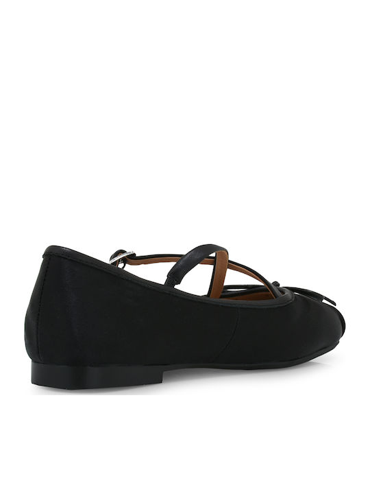 Fabric Ballerinas Black 927-12