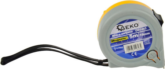 Geko Μετροταινία με Μαγνήτη 19mm x 5m