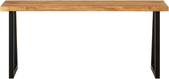 Console Table of Solid Wood & Metal Coffee L105xW33xH45cm