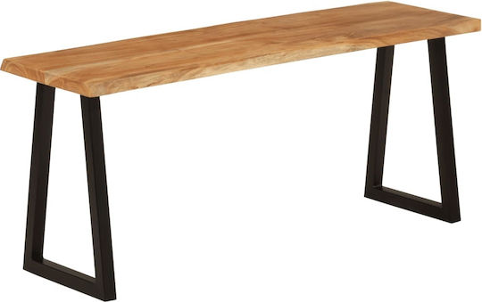 Console Table of Solid Wood & Metal Coffee L105xW33xH45cm