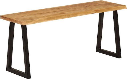 Console Table of Solid Wood & Metal Coffee L105xW33xH45cm