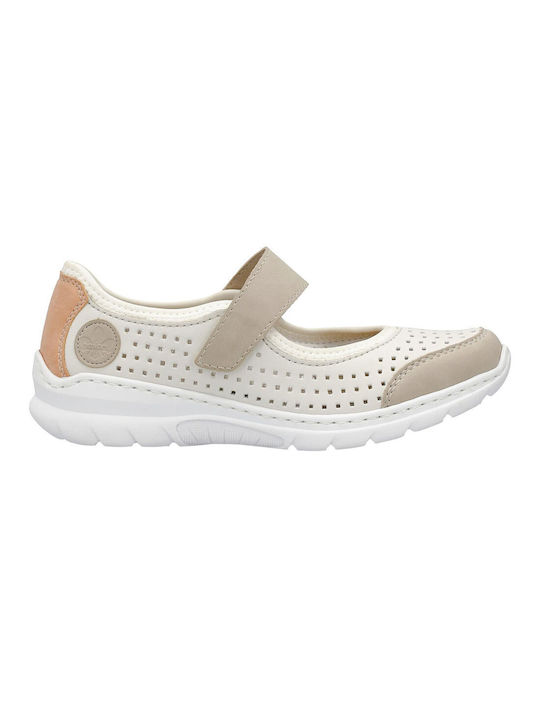 Rieker Anatomisch Damen Slip-Ons Weiß