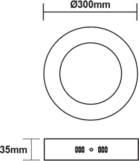 Aca LED Panel 23W 28.5εκ. Aca LED Panel 23W 28.5εκ.