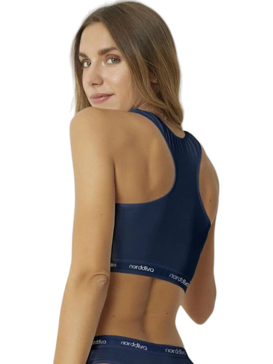 Women's Sports Bra with Removable Padding Blue