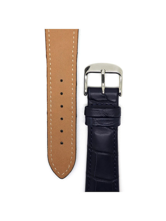 Strap Fluco Germany Louisiana Blue Leather 22mm