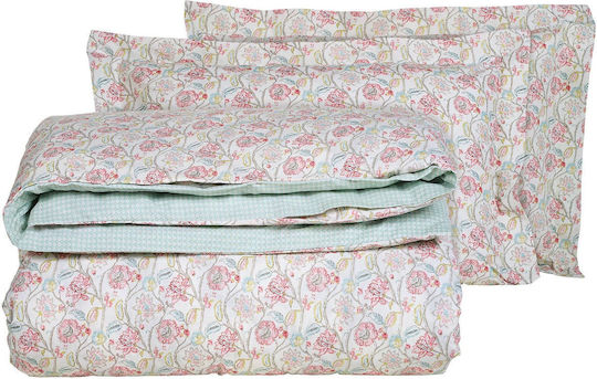Das Home Сет Чаршафи с Ластик 120x200+35см. Casual 5415 Mint, Beige, Rhodium 3бр