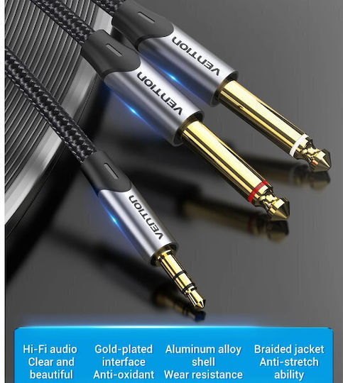 Vention Vention Studio & Musical Instruments Cables 0.5m Gold 6.3mm Male to 6.3mm Male