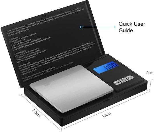 Digitale Küchenwaage bis 0,5 kg Grau