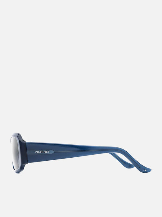 Women's Sunglasses with Blue Plastic Frame and Blue Gradient Lens