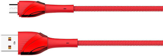 Ldnio Regular USB 2.0 to micro USB Cable Κόκκινο 2m (LS662) 1τμχ