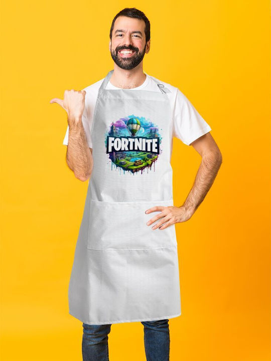 Koupakoupa Fortnite Land Waterproof Apron White