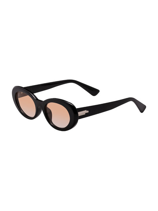 Women's Sunglasses with Black Plastic Frame and Brown Lens 2235-693