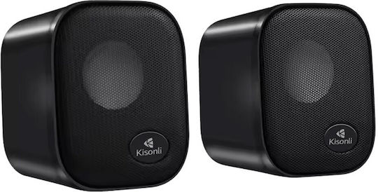 Kisonli KS-10 2.0 Speakers 3W Black