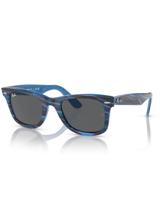 Ray Ban Sunglasses with Blue Plastic Frame and Gray Lens RB2140 1409B1