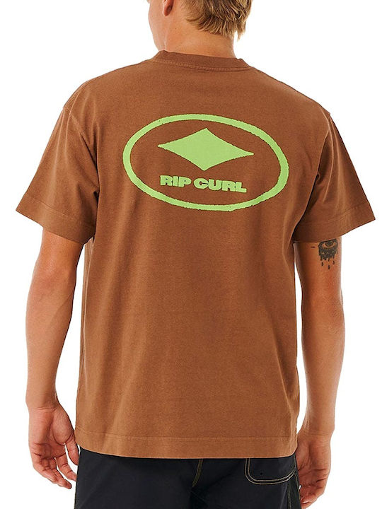 Rip Curl Men's Short Sleeve T-shirt Brown