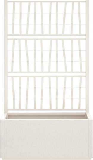 vidaXL Garden Planter Box Plastic White 80x36x140cm.