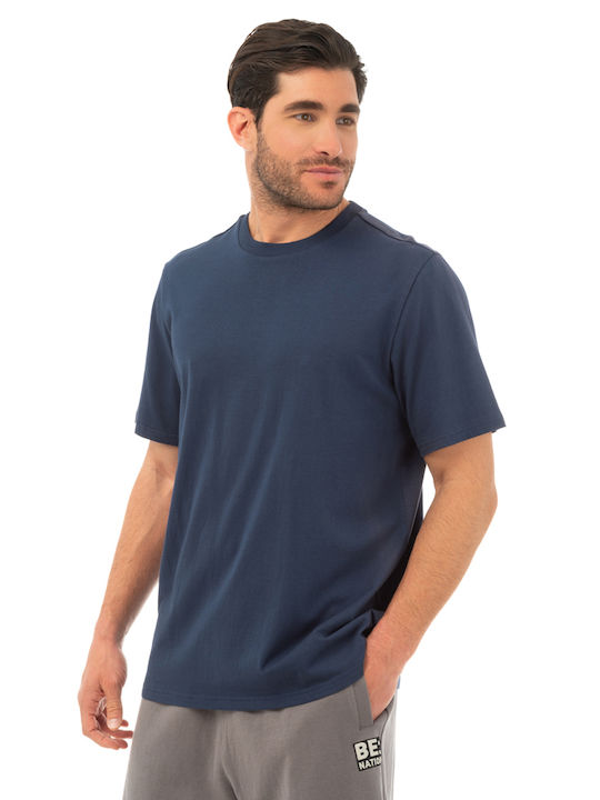 Be:Nation Herren T-Shirt Kurzarm Blau