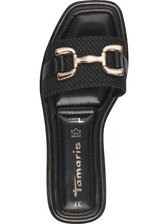 Women's Flat Sandals in Black Color