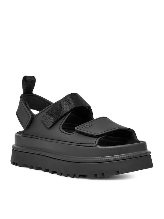 Ugg Australia Synthetic Leather Women's Sandals Black