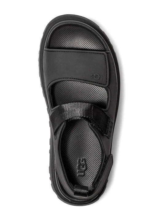 GoldenGlow Γυναικεία Σανδάλια Μαύρα Regular Fit