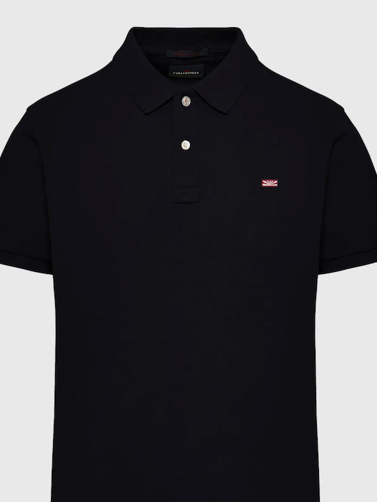 Polo Short Sleeve Black Blouse