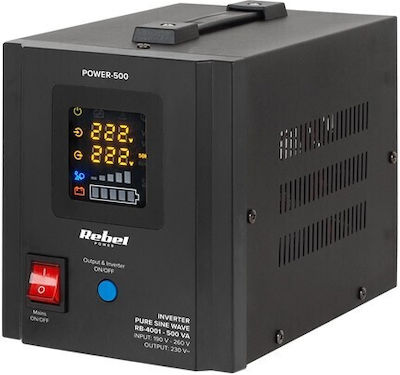 Rebel UPS 500VA 300W with 2 Schuko Power Plugs