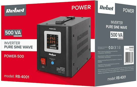 Rebel UPS 500VA 300W Mit 2 Schuko Steckdosen