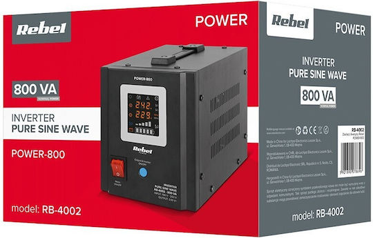 Rebel Mini UPS 800VA 500W με 2 IEC Πρίζες
