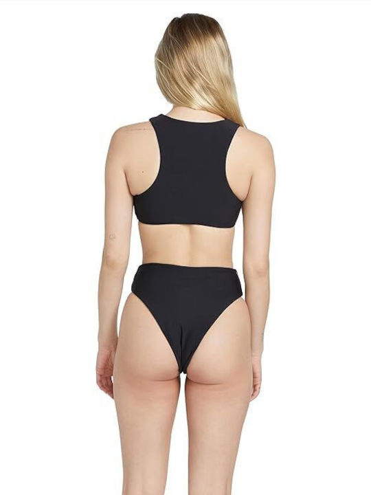 Volcom Simply Bikini Slip High Waist Black