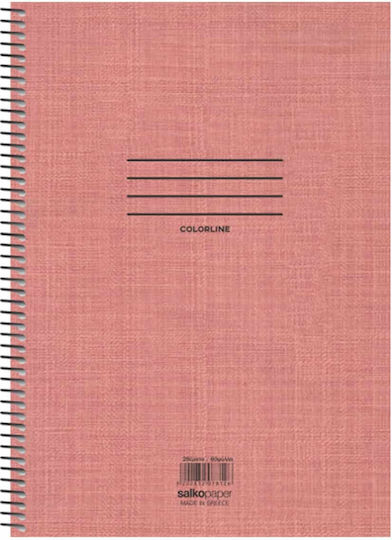 Salko Paper Σπιράλ Τετράδιο Ριγέ Β5 5 Θεμάτων
