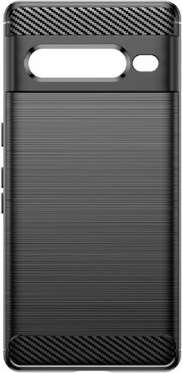 Spacecase Carbon Задна корица Силикон Черен (Google Pixel 7 Pro)