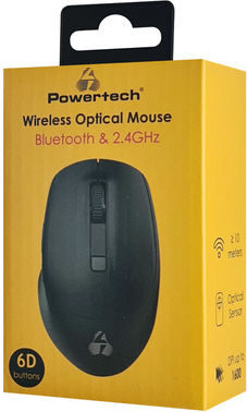 Powertech PT-1164 Ασύρματο Bluetooth Ποντίκι Μαύρο