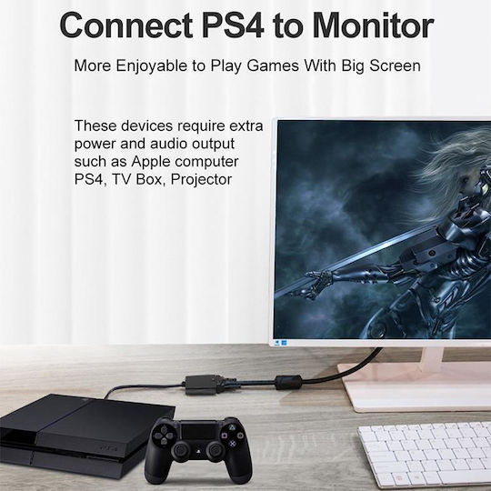 Full Hd Konverter Mikro-HDMI / VGA / 3.5mm männlich zu Mikro-HDMI / VGA / 3.5mm männlich 1Stück