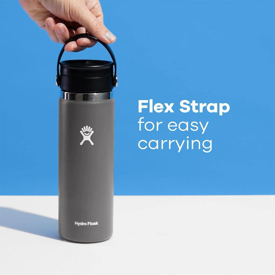 Hydro Flask Hydro Flask Wide Mouth Bottle Thermos Stainless Steel BPA Free 500ml Gray