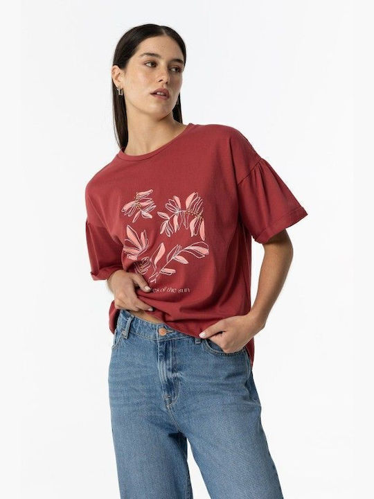 Tiffosi Women's T-shirt Aubergine Red